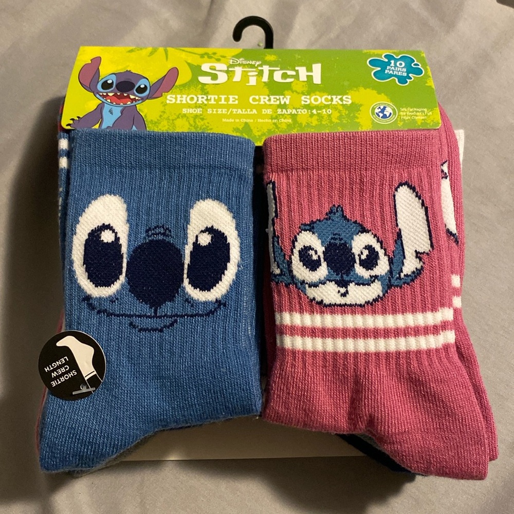 Disney Stitch Shortie Crew Socks